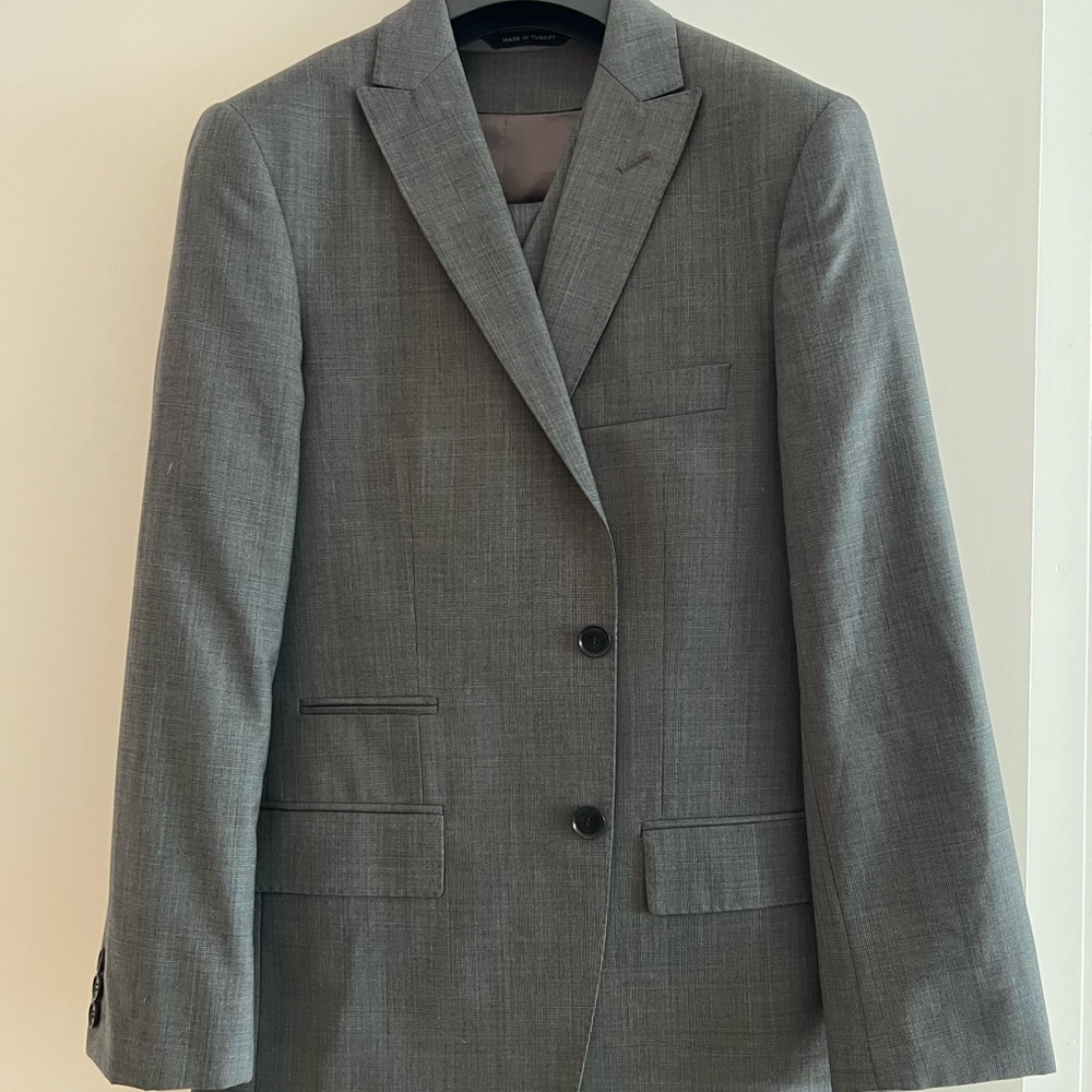 SARAR - Three Piece Suit - Grey - 36R + 31/30 - Very High End! Made in Turkey